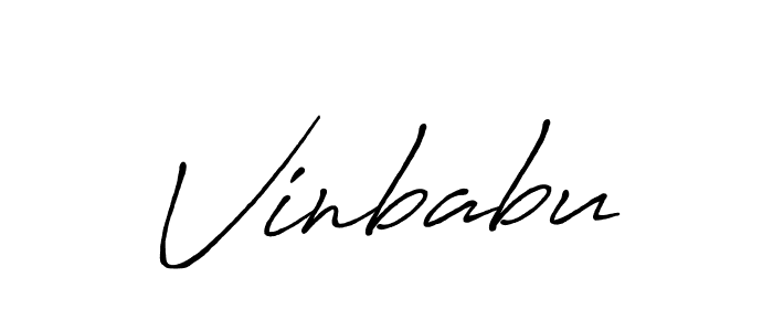 Create a beautiful signature design for name Vinbabu. With this signature (Antro_Vectra_Bolder) fonts, you can make a handwritten signature for free. Vinbabu signature style 7 images and pictures png