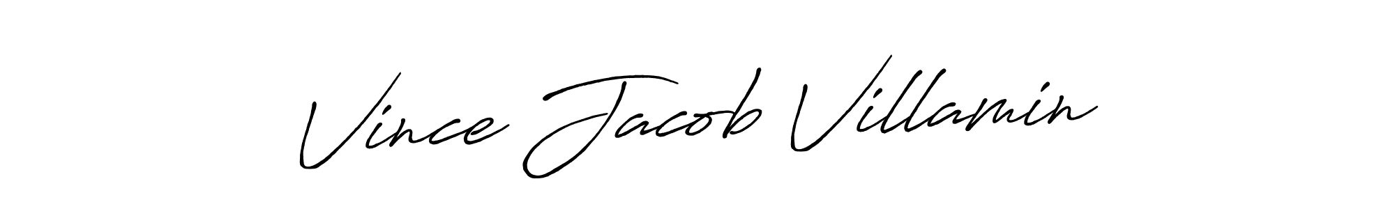 Vince Jacob Villamin stylish signature style. Best Handwritten Sign (Antro_Vectra_Bolder) for my name. Handwritten Signature Collection Ideas for my name Vince Jacob Villamin. Vince Jacob Villamin signature style 7 images and pictures png