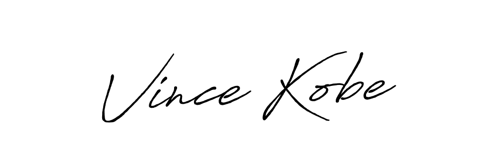 Design your own signature with our free online signature maker. With this signature software, you can create a handwritten (Antro_Vectra_Bolder) signature for name Vince Kobe. Vince Kobe signature style 7 images and pictures png