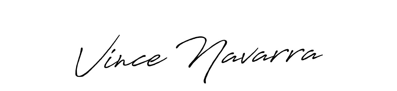 How to make Vince Navarra name signature. Use Antro_Vectra_Bolder style for creating short signs online. This is the latest handwritten sign. Vince Navarra signature style 7 images and pictures png