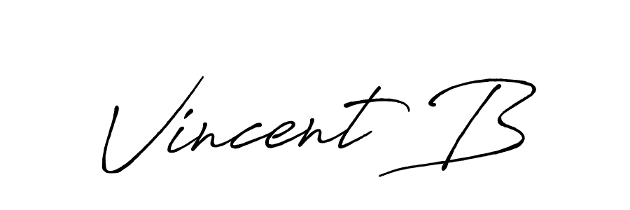 How to make Vincent B signature? Antro_Vectra_Bolder is a professional autograph style. Create handwritten signature for Vincent B name. Vincent B signature style 7 images and pictures png