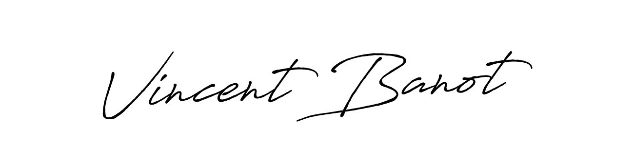 Vincent Banot stylish signature style. Best Handwritten Sign (Antro_Vectra_Bolder) for my name. Handwritten Signature Collection Ideas for my name Vincent Banot. Vincent Banot signature style 7 images and pictures png