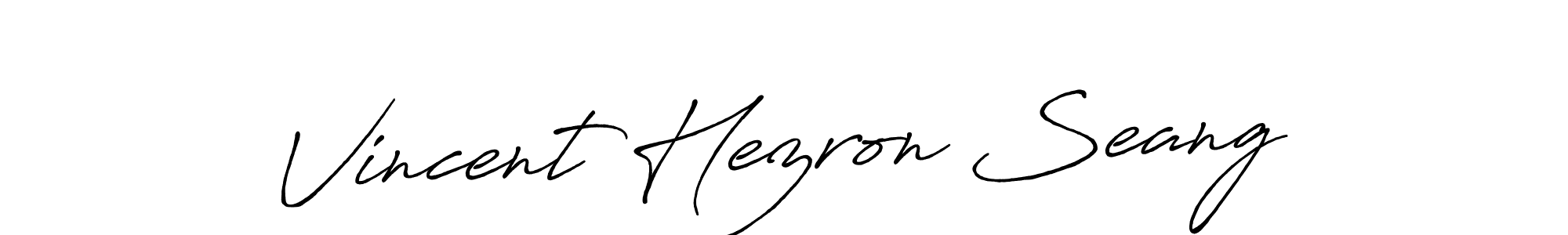 Once you've used our free online signature maker to create your best signature Antro_Vectra_Bolder style, it's time to enjoy all of the benefits that Vincent Hezron Seang name signing documents. Vincent Hezron Seang signature style 7 images and pictures png