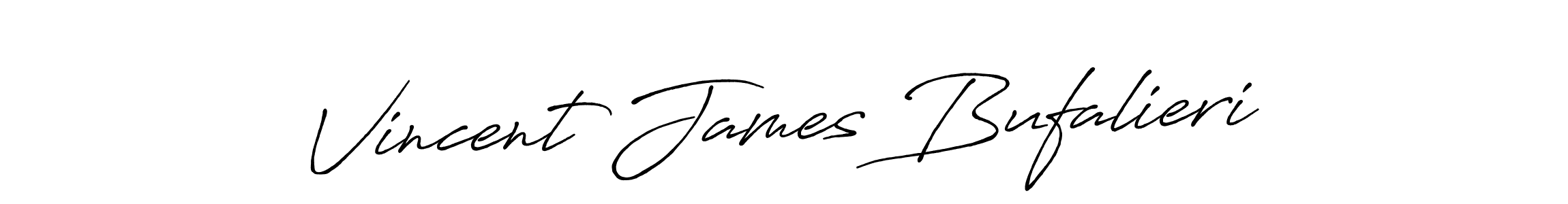 Vincent James Bufalieri stylish signature style. Best Handwritten Sign (Antro_Vectra_Bolder) for my name. Handwritten Signature Collection Ideas for my name Vincent James Bufalieri. Vincent James Bufalieri signature style 7 images and pictures png