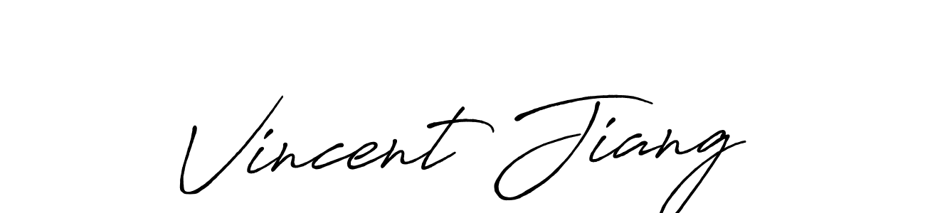 Make a beautiful signature design for name Vincent Jiang. With this signature (Antro_Vectra_Bolder) style, you can create a handwritten signature for free. Vincent Jiang signature style 7 images and pictures png