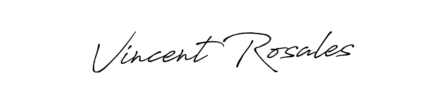 Vincent Rosales stylish signature style. Best Handwritten Sign (Antro_Vectra_Bolder) for my name. Handwritten Signature Collection Ideas for my name Vincent Rosales. Vincent Rosales signature style 7 images and pictures png