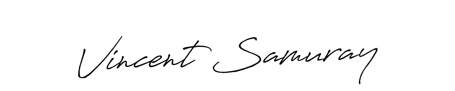 Vincent Samuray stylish signature style. Best Handwritten Sign (Antro_Vectra_Bolder) for my name. Handwritten Signature Collection Ideas for my name Vincent Samuray. Vincent Samuray signature style 7 images and pictures png