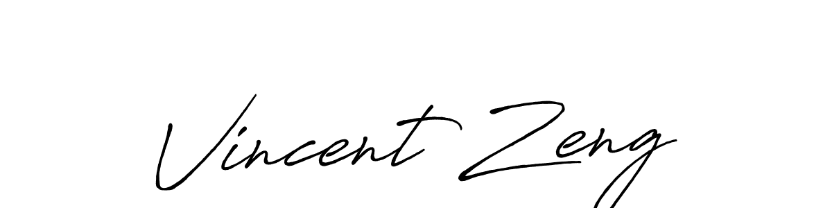 How to make Vincent Zeng name signature. Use Antro_Vectra_Bolder style for creating short signs online. This is the latest handwritten sign. Vincent Zeng signature style 7 images and pictures png