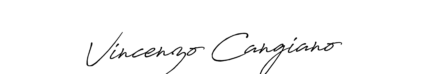 Make a beautiful signature design for name Vincenzo Cangiano. With this signature (Antro_Vectra_Bolder) style, you can create a handwritten signature for free. Vincenzo Cangiano signature style 7 images and pictures png