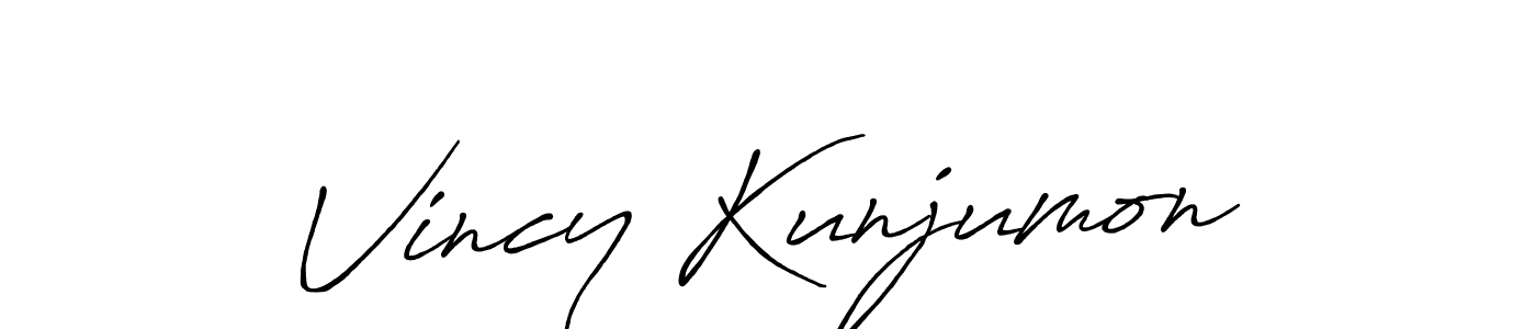 Design your own signature with our free online signature maker. With this signature software, you can create a handwritten (Antro_Vectra_Bolder) signature for name Vincy Kunjumon. Vincy Kunjumon signature style 7 images and pictures png