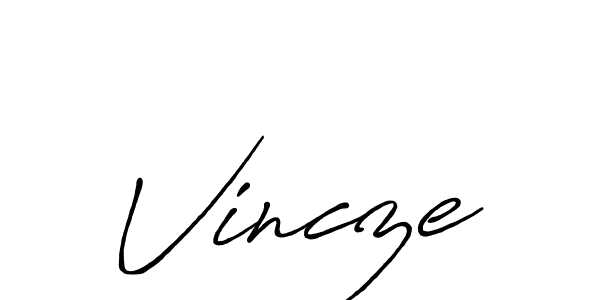 The best way (Antro_Vectra_Bolder) to make a short signature is to pick only two or three words in your name. The name Vincze include a total of six letters. For converting this name. Vincze signature style 7 images and pictures png