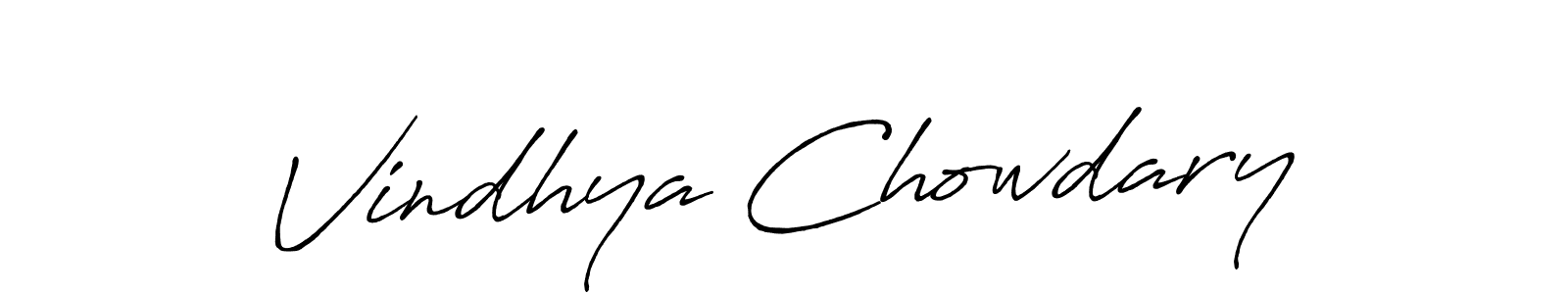 if you are searching for the best signature style for your name Vindhya Chowdary. so please give up your signature search. here we have designed multiple signature styles  using Antro_Vectra_Bolder. Vindhya Chowdary signature style 7 images and pictures png