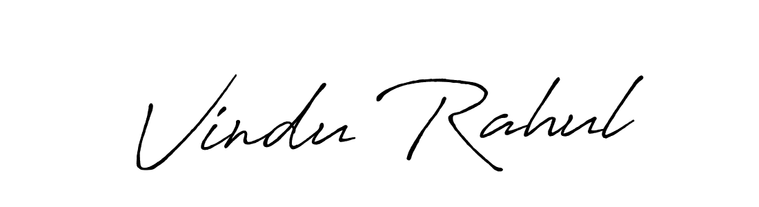 Make a beautiful signature design for name Vindu Rahul. Use this online signature maker to create a handwritten signature for free. Vindu Rahul signature style 7 images and pictures png