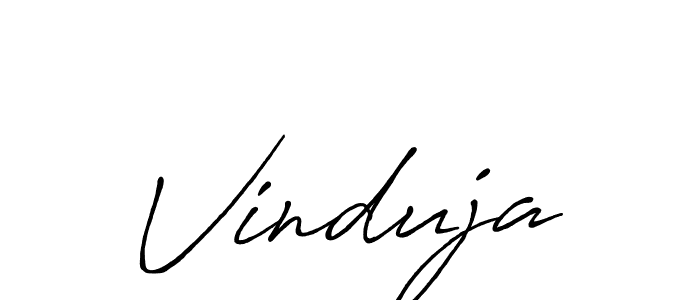 How to make Vinduja name signature. Use Antro_Vectra_Bolder style for creating short signs online. This is the latest handwritten sign. Vinduja signature style 7 images and pictures png