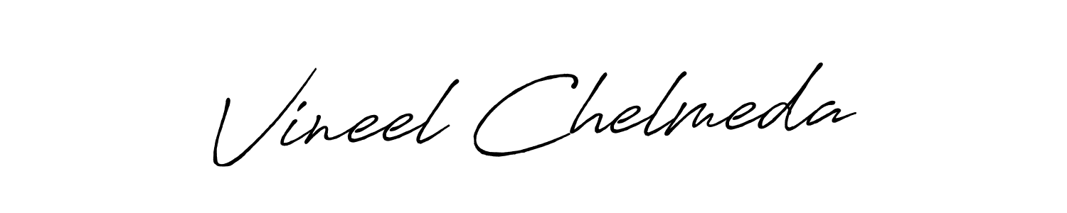 if you are searching for the best signature style for your name Vineel Chelmeda. so please give up your signature search. here we have designed multiple signature styles  using Antro_Vectra_Bolder. Vineel Chelmeda signature style 7 images and pictures png