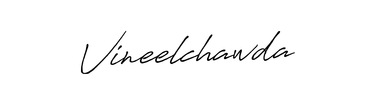 Make a beautiful signature design for name Vineelchawda. With this signature (Antro_Vectra_Bolder) style, you can create a handwritten signature for free. Vineelchawda signature style 7 images and pictures png