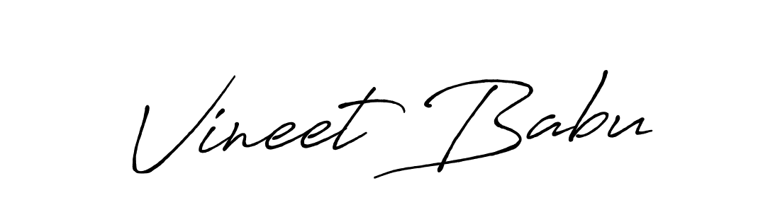 How to make Vineet Babu signature? Antro_Vectra_Bolder is a professional autograph style. Create handwritten signature for Vineet Babu name. Vineet Babu signature style 7 images and pictures png