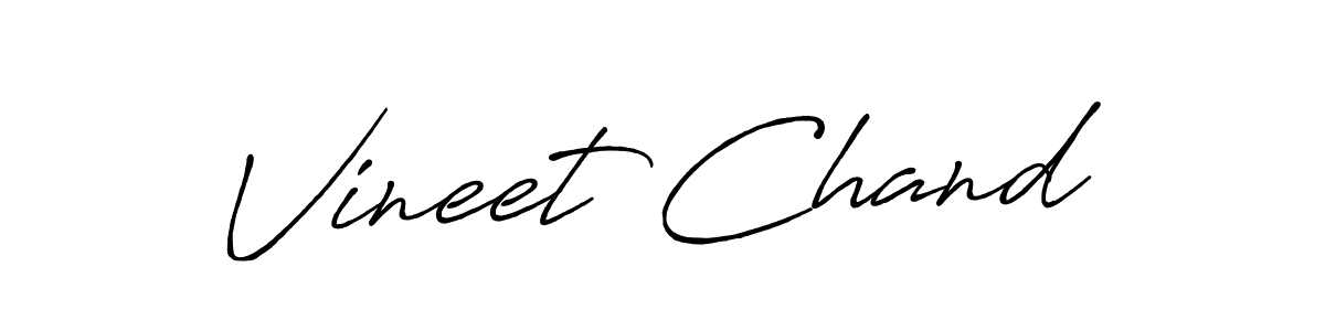 Vineet Chand stylish signature style. Best Handwritten Sign (Antro_Vectra_Bolder) for my name. Handwritten Signature Collection Ideas for my name Vineet Chand. Vineet Chand signature style 7 images and pictures png