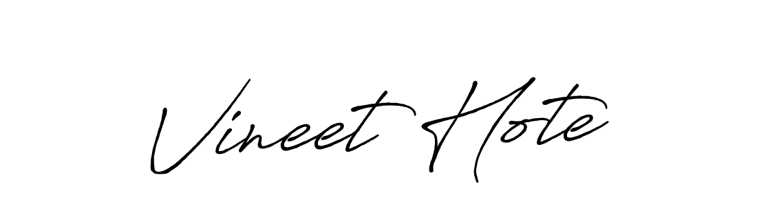 Also we have Vineet Hote name is the best signature style. Create professional handwritten signature collection using Antro_Vectra_Bolder autograph style. Vineet Hote signature style 7 images and pictures png