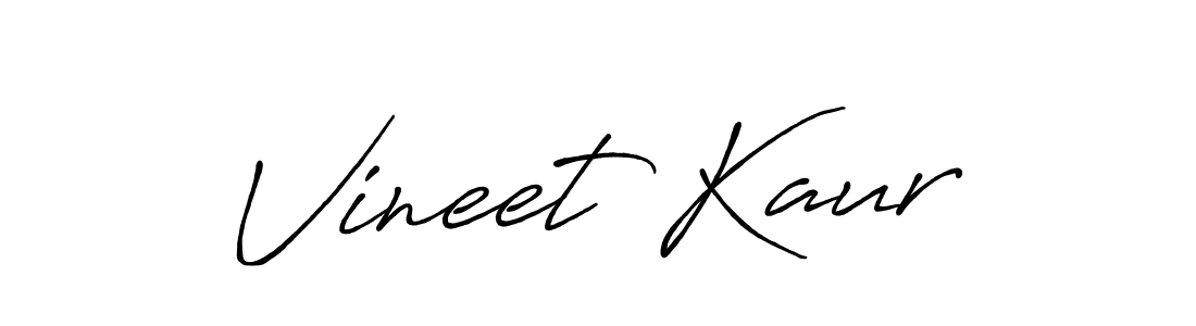 How to make Vineet Kaur name signature. Use Antro_Vectra_Bolder style for creating short signs online. This is the latest handwritten sign. Vineet Kaur signature style 7 images and pictures png