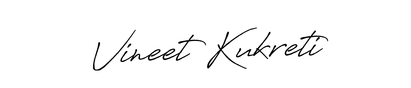 The best way (Antro_Vectra_Bolder) to make a short signature is to pick only two or three words in your name. The name Vineet Kukreti include a total of six letters. For converting this name. Vineet Kukreti signature style 7 images and pictures png