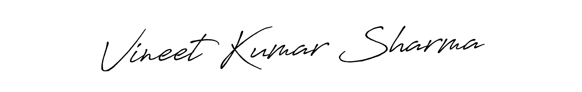 Vineet Kumar Sharma stylish signature style. Best Handwritten Sign (Antro_Vectra_Bolder) for my name. Handwritten Signature Collection Ideas for my name Vineet Kumar Sharma. Vineet Kumar Sharma signature style 7 images and pictures png