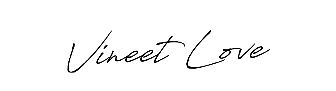 Also we have Vineet Love name is the best signature style. Create professional handwritten signature collection using Antro_Vectra_Bolder autograph style. Vineet Love signature style 7 images and pictures png