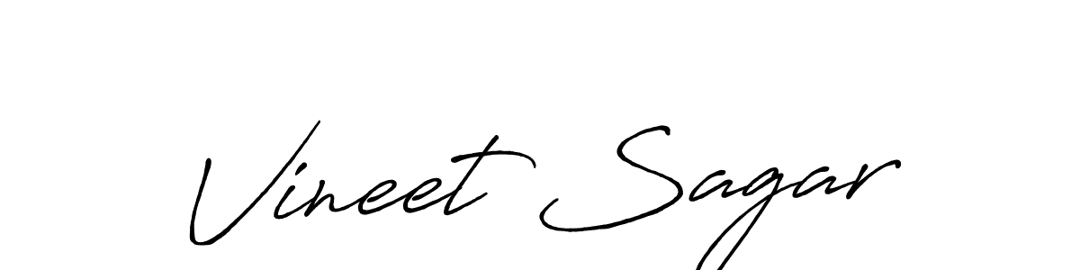 Design your own signature with our free online signature maker. With this signature software, you can create a handwritten (Antro_Vectra_Bolder) signature for name Vineet Sagar. Vineet Sagar signature style 7 images and pictures png