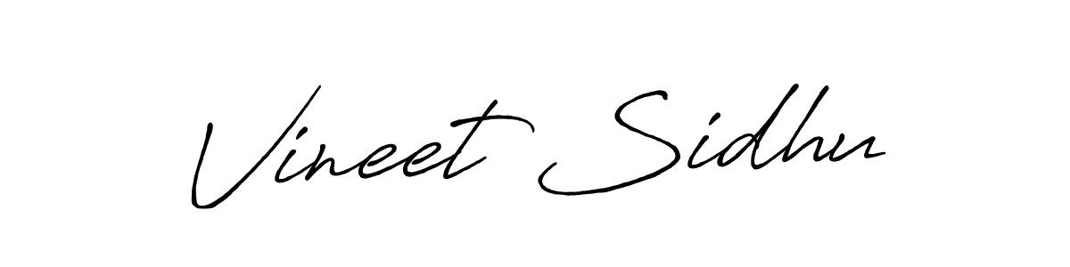 Design your own signature with our free online signature maker. With this signature software, you can create a handwritten (Antro_Vectra_Bolder) signature for name Vineet Sidhu. Vineet Sidhu signature style 7 images and pictures png