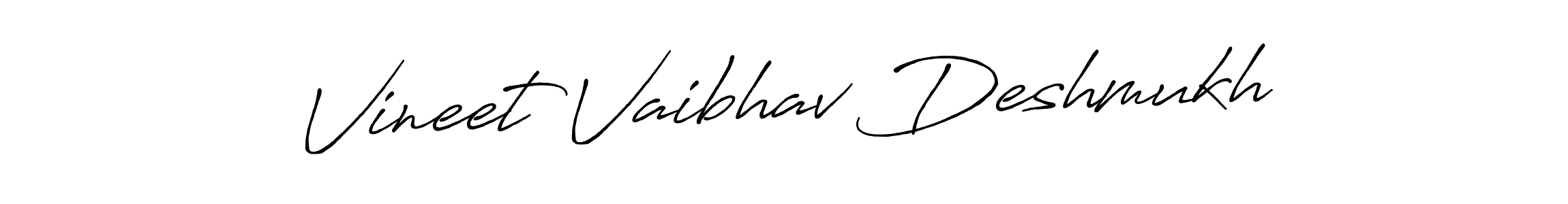 Design your own signature with our free online signature maker. With this signature software, you can create a handwritten (Antro_Vectra_Bolder) signature for name Vineet Vaibhav Deshmukh. Vineet Vaibhav Deshmukh signature style 7 images and pictures png