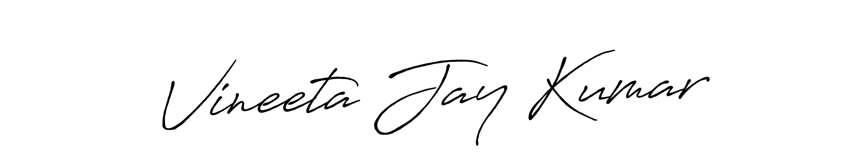How to make Vineeta Jay Kumar signature? Antro_Vectra_Bolder is a professional autograph style. Create handwritten signature for Vineeta Jay Kumar name. Vineeta Jay Kumar signature style 7 images and pictures png