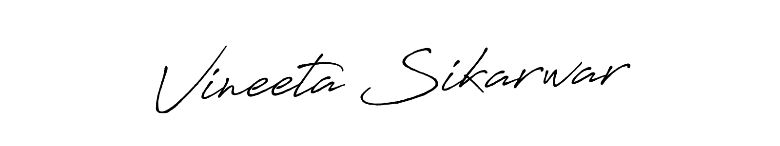 How to make Vineeta Sikarwar name signature. Use Antro_Vectra_Bolder style for creating short signs online. This is the latest handwritten sign. Vineeta Sikarwar signature style 7 images and pictures png