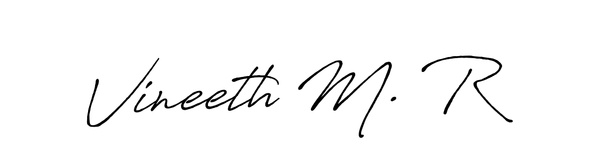 Also You can easily find your signature by using the search form. We will create Vineeth M. R name handwritten signature images for you free of cost using Antro_Vectra_Bolder sign style. Vineeth M. R signature style 7 images and pictures png