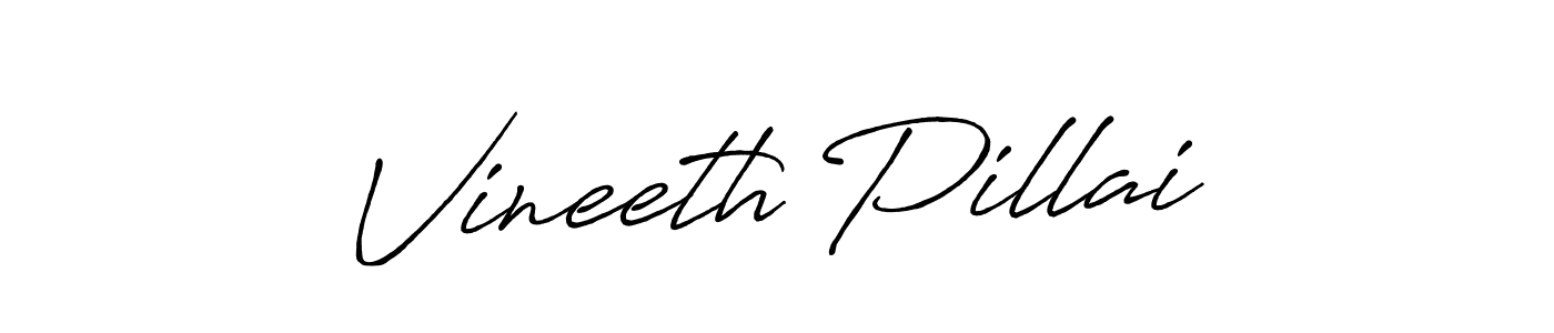 Vineeth Pillai stylish signature style. Best Handwritten Sign (Antro_Vectra_Bolder) for my name. Handwritten Signature Collection Ideas for my name Vineeth Pillai. Vineeth Pillai signature style 7 images and pictures png