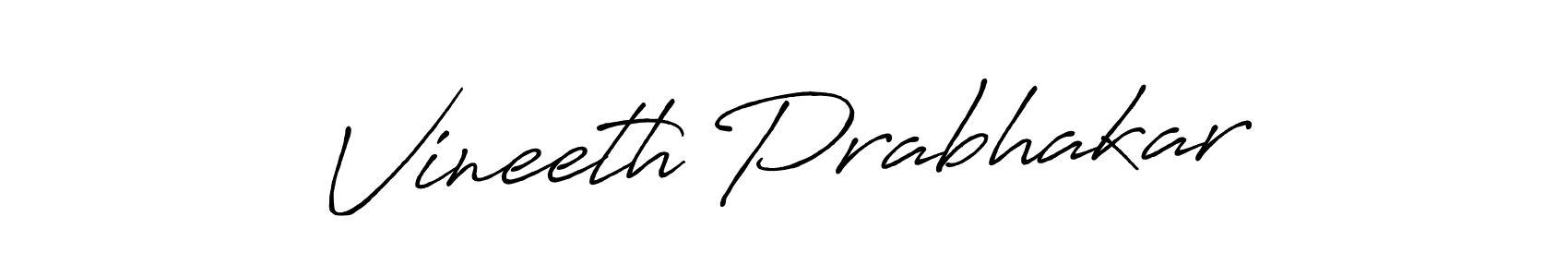 Antro_Vectra_Bolder is a professional signature style that is perfect for those who want to add a touch of class to their signature. It is also a great choice for those who want to make their signature more unique. Get Vineeth Prabhakar name to fancy signature for free. Vineeth Prabhakar signature style 7 images and pictures png