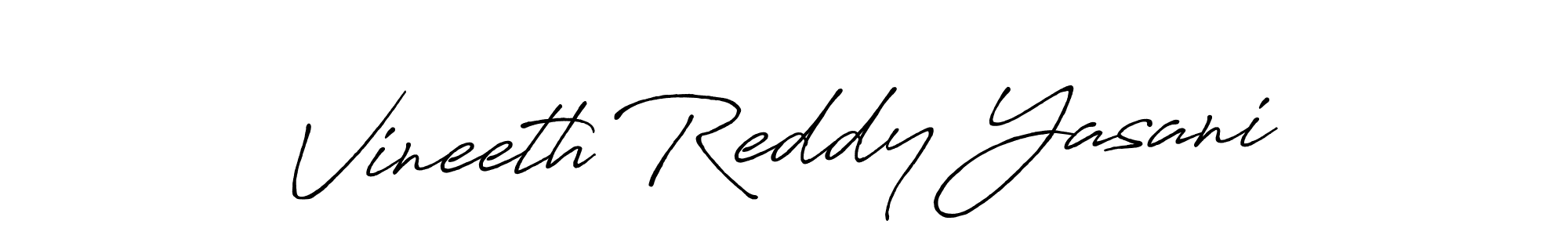 Design your own signature with our free online signature maker. With this signature software, you can create a handwritten (Antro_Vectra_Bolder) signature for name Vineeth Reddy Yasani. Vineeth Reddy Yasani signature style 7 images and pictures png