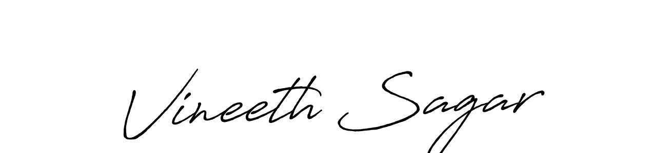 Design your own signature with our free online signature maker. With this signature software, you can create a handwritten (Antro_Vectra_Bolder) signature for name Vineeth Sagar. Vineeth Sagar signature style 7 images and pictures png