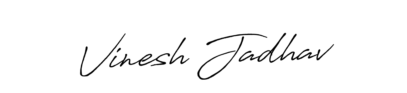 Similarly Antro_Vectra_Bolder is the best handwritten signature design. Signature creator online .You can use it as an online autograph creator for name Vinesh Jadhav. Vinesh Jadhav signature style 7 images and pictures png