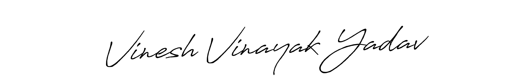 The best way (Antro_Vectra_Bolder) to make a short signature is to pick only two or three words in your name. The name Vinesh Vinayak Yadav include a total of six letters. For converting this name. Vinesh Vinayak Yadav signature style 7 images and pictures png
