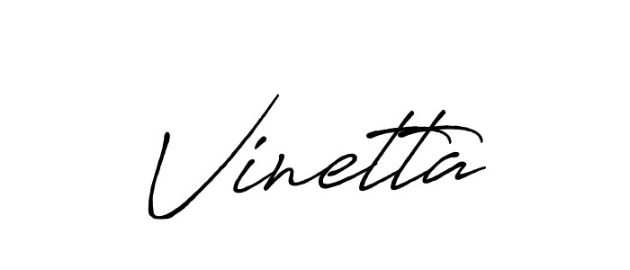 Design your own signature with our free online signature maker. With this signature software, you can create a handwritten (Antro_Vectra_Bolder) signature for name Vinetta. Vinetta signature style 7 images and pictures png