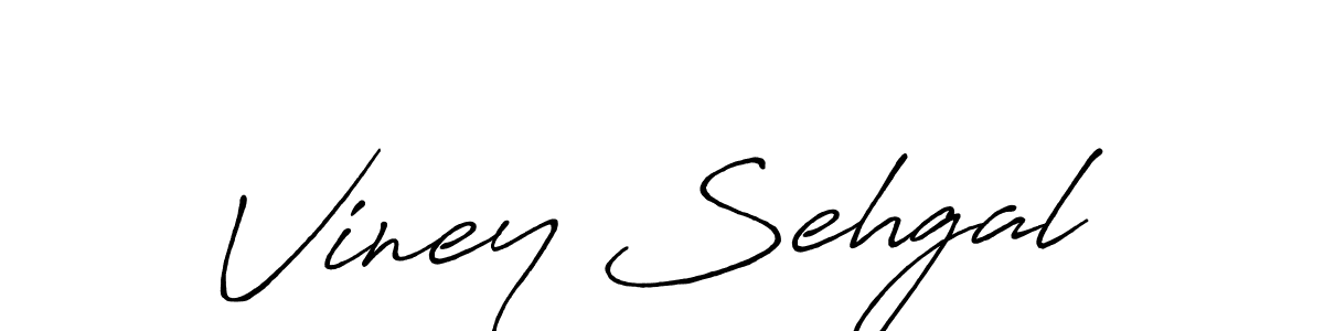 The best way (Antro_Vectra_Bolder) to make a short signature is to pick only two or three words in your name. The name Viney Sehgal include a total of six letters. For converting this name. Viney Sehgal signature style 7 images and pictures png