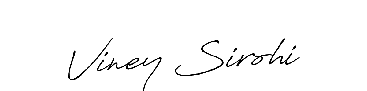 How to make Viney Sirohi signature? Antro_Vectra_Bolder is a professional autograph style. Create handwritten signature for Viney Sirohi name. Viney Sirohi signature style 7 images and pictures png