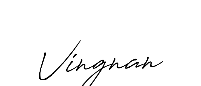 Create a beautiful signature design for name Vingnan. With this signature (Antro_Vectra_Bolder) fonts, you can make a handwritten signature for free. Vingnan signature style 7 images and pictures png