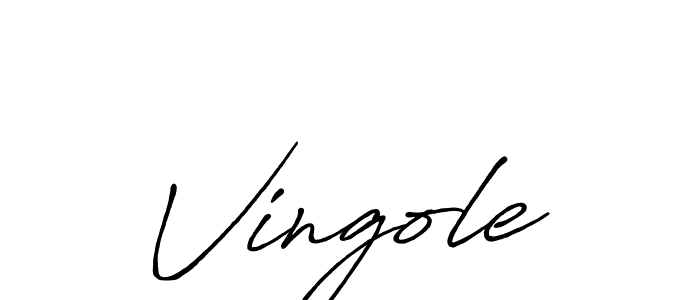 Make a beautiful signature design for name Vingole. With this signature (Antro_Vectra_Bolder) style, you can create a handwritten signature for free. Vingole signature style 7 images and pictures png