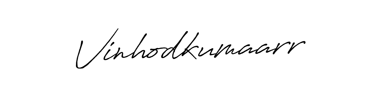 How to make Vinhodkumaarr name signature. Use Antro_Vectra_Bolder style for creating short signs online. This is the latest handwritten sign. Vinhodkumaarr signature style 7 images and pictures png