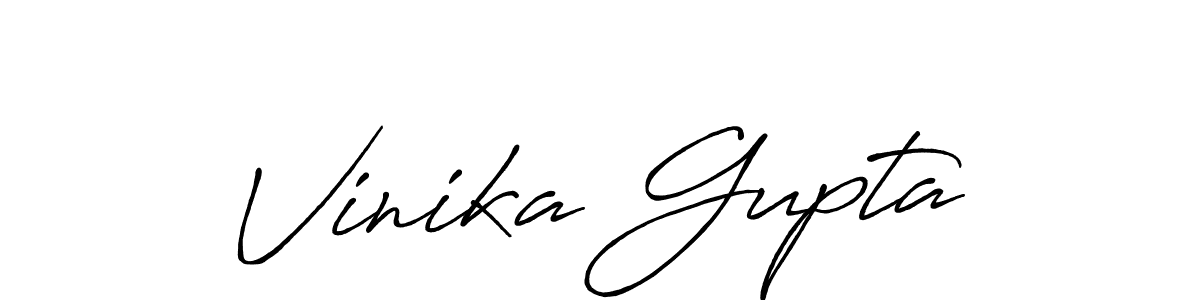 How to make Vinika Gupta signature? Antro_Vectra_Bolder is a professional autograph style. Create handwritten signature for Vinika Gupta name. Vinika Gupta signature style 7 images and pictures png