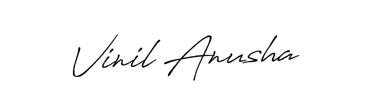 This is the best signature style for the Vinil Anusha name. Also you like these signature font (Antro_Vectra_Bolder). Mix name signature. Vinil Anusha signature style 7 images and pictures png