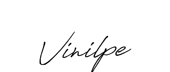 Use a signature maker to create a handwritten signature online. With this signature software, you can design (Antro_Vectra_Bolder) your own signature for name Vinilpe. Vinilpe signature style 7 images and pictures png