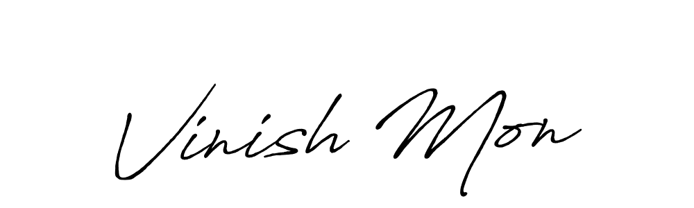 Make a beautiful signature design for name Vinish Mon. Use this online signature maker to create a handwritten signature for free. Vinish Mon signature style 7 images and pictures png