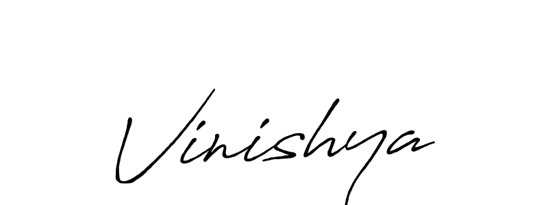 Use a signature maker to create a handwritten signature online. With this signature software, you can design (Antro_Vectra_Bolder) your own signature for name Vinishya. Vinishya signature style 7 images and pictures png